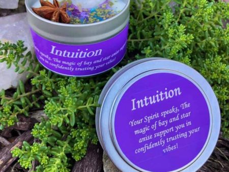 Magical Crystal and Herb Candle Tin - Intuition Fashion