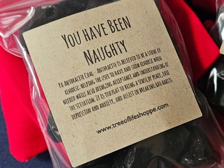 Naughty Christmas Coal Red Velvet Pouch Online now