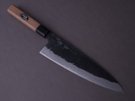 Morihei - Kurouchi #6 - White #2 - 210mm Gyuto - Walnut Handle - Extra Height Online Sale