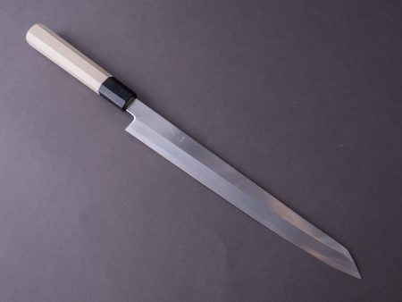 Hitohira - Kikuchiyo x Manzo - Blue #2 - 270mm Kiritsuke Yanagiba - Ho Wood Handle - Saya For Sale