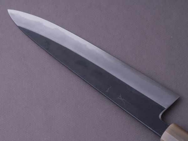 Hitohira - Tanaka x Kyuzo - Blue #1 Kurouchi - 240mm Gyuto - Rosewood Handle - Saya For Sale