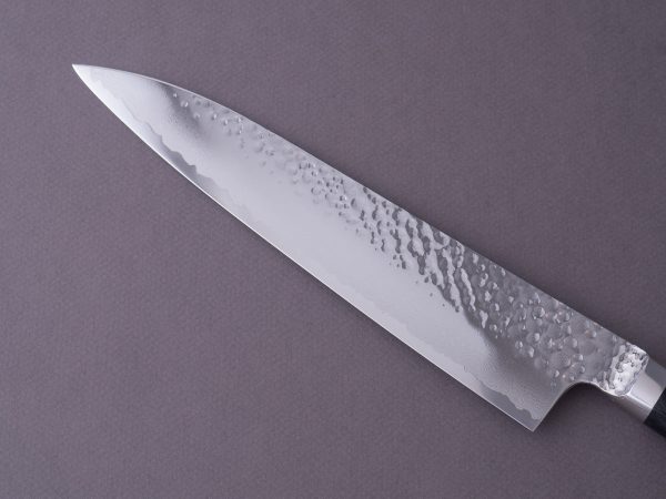 RYUSEN - TANGANRYU - VG10 Tsuchime Damascus - 210mm Gyuto - Black Micarta Handle Online Sale