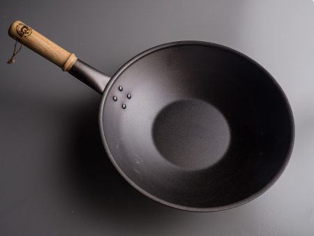 Netherton Foundry - Spun Iron - 13  Wok - Flat Bottom Cheap