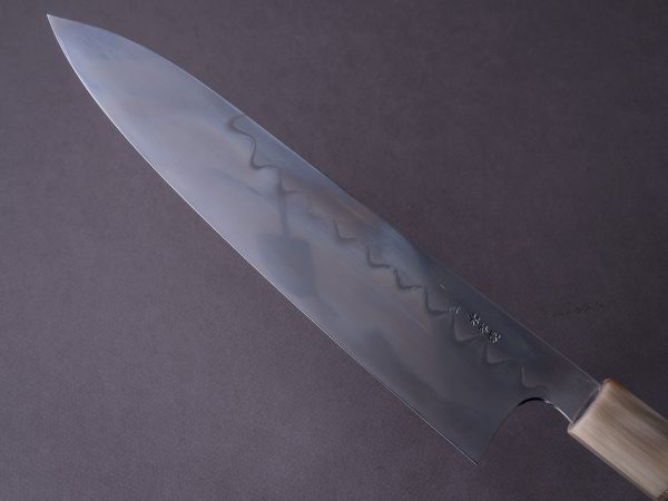 Hitohira - Togashi x Yohei - White #1 - Mizu Honyaki - 240mm Gyuto - Kurokaki Persimmon Handle Hot on Sale