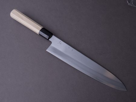 Hitohira - Kikuchiyo x Ren - White #2 - 240mm Gyuto - Ho Handle Sale