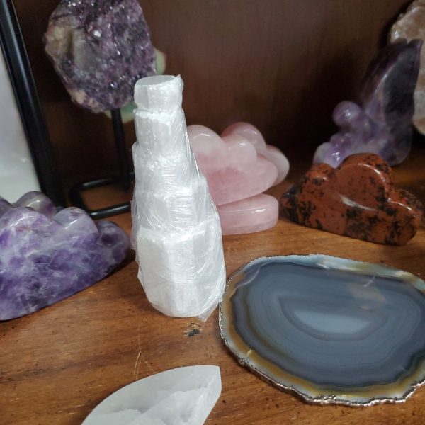 Selenite Mini Mountain Tower Online