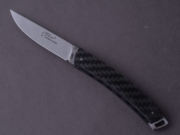 Fontenille-Pataud - Folding Knife - Le Thiers - Ultra Light - Carbon Fiber - Lock Back - 115mm For Sale