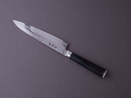 RYUSEN - TANGANRYU - VG10 Tsuchime Damascus - 210mm Gyuto - Black Micarta Handle Online Sale