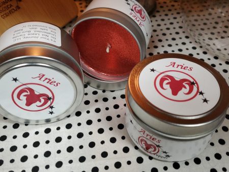 Aries Astrological Candle Tin 4 oz. Online Sale