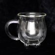 Clear Double Walled Glass Cauldron Mug on Sale