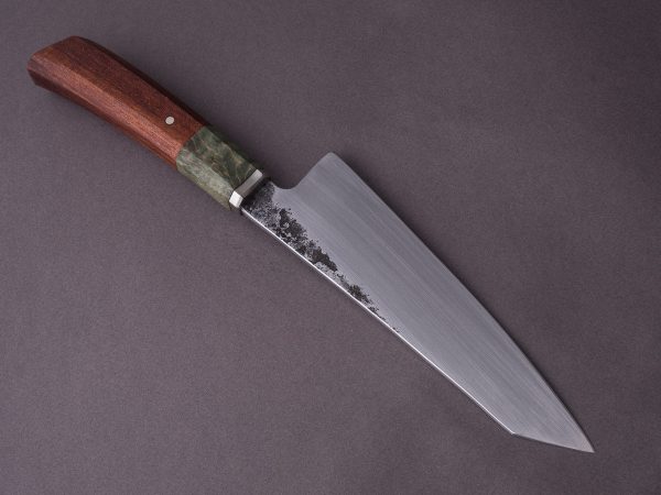 Zay Knives - 1084 Carbon - 160mm Honesuki - Dyed & Stabilized Curly Maple Handle Sale