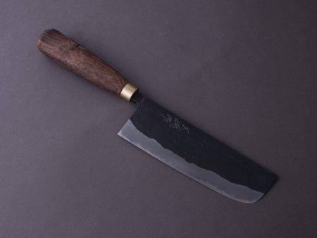 Daitoku - Blue #2 Kurouchi - 165mm Nakiri - Walnut Handle on Sale