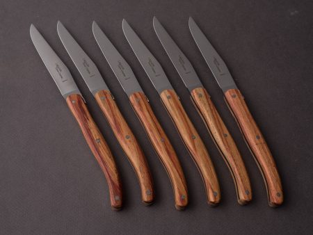 Goyon-Chazeau - Laguiole - Steak Table Knives - Rosewood - Set of 6 Sale