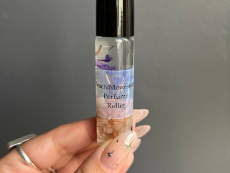 Peach Moonstone Crystal Perfume Roller For Discount