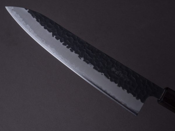 Hitohira - Futana - Super Blue - Kurouchi Tsuchime - 210mm - Gyuto - Cherry Handle Sale