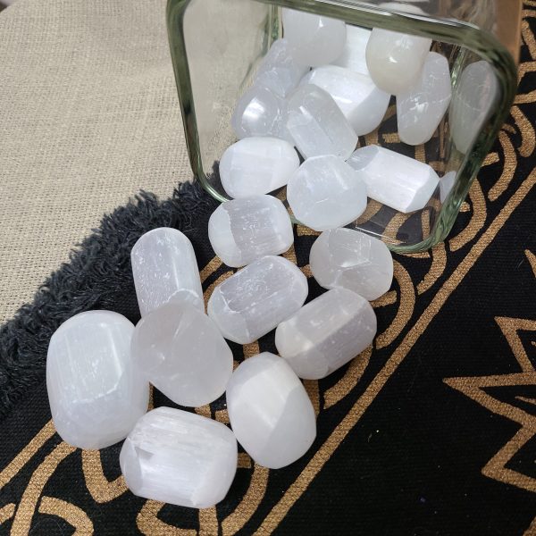 Selenite - Tumbled, Large 1  wide 1  long or longer Hot on Sale