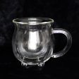 Clear Double Walled Glass Cauldron Mug on Sale