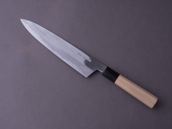 Sakai Kikumori - CHOYO - White #2 - 240mm Gyuto - Ho Wood Handle Online now