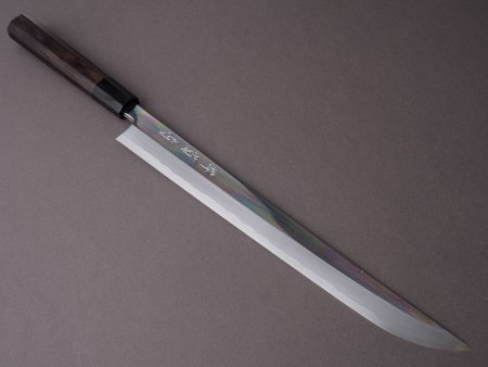 Sakai Kikumori -  Blue #1 - 300mm Saber Yanagiba - Ebony Handle - Mirror Finish Online now