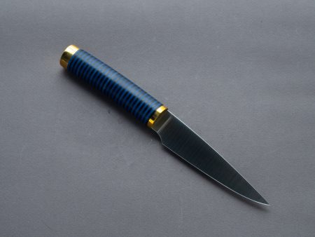 Florentine Kitchen Knives - Stainless - 100mm Paring - Stacked Black & Blue Handle Supply