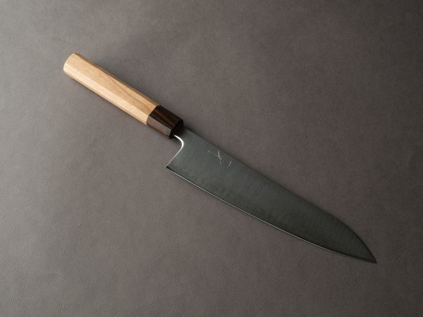 Hitohira - Futana - Super Blue - Migaki - 210mm Gyuto - Cherry Handle Online now