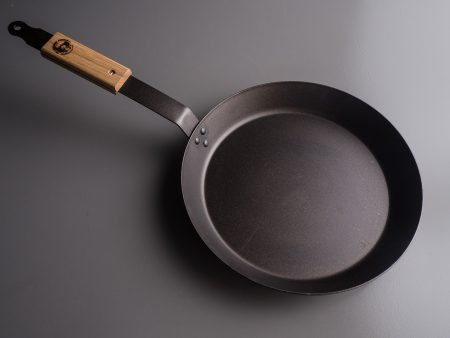 Netherton Foundry - Spun Iron - 12  Steak Pan - Heavy Duty Skillet - Removable Wood Grip For Cheap