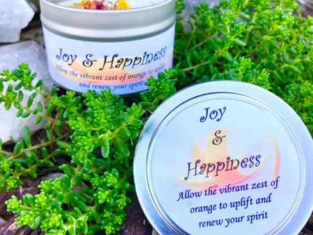 Magical Crystal and Herb Candle Tin - Joy & Happiness Sale