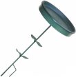 Bird Bath Pole Mounted Green Cheap