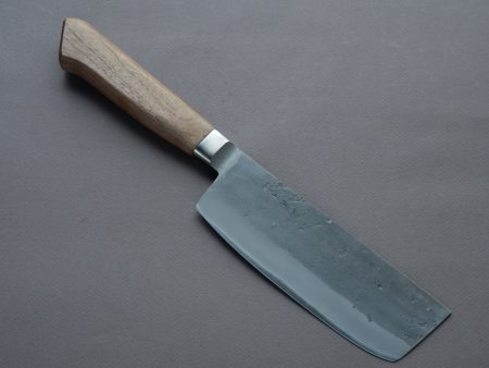 Hitohira - TD - Blue #2 - Stainless Clad - Nashiji  - 150mm Nakiri - Walnut Yo Handle Supply