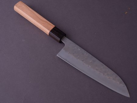 Hitohira - Futana - Ginsan Nashiji - 170mm Santoku - Cherry Handle Sale