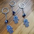 Hamsa Hand Keychain Evil Eye Silver Keychain Hot on Sale