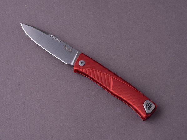 lionSTEEL - SOLID Folding Knife - Thrill - Slip Joint - M390 - 75mm - Red Aluminum - H. WAYL Clip Sale