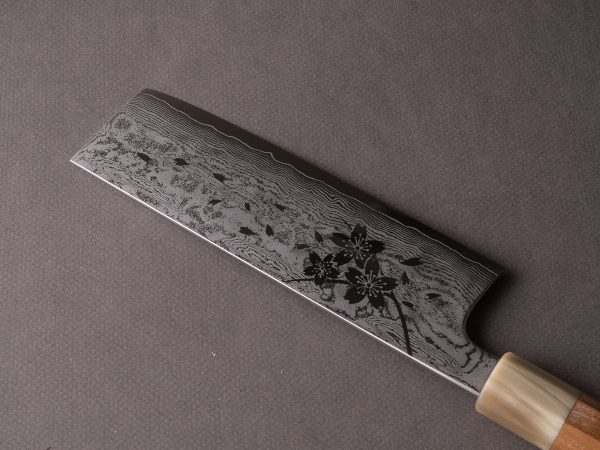 Hitohira - Sakura Damascus - Nakiri - Sakura Handle on Sale