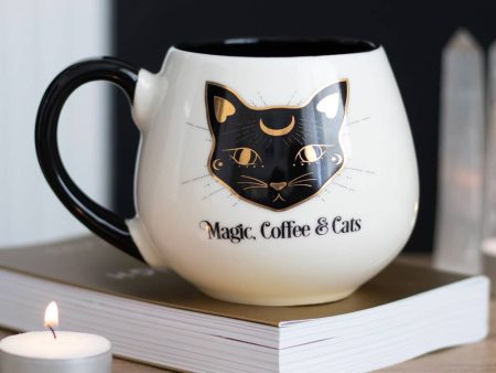 Magic, Coffee & Cats Rounded Mug For Discount