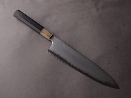 Hitohira - Togashi - White #1 - Stainless Clad - Kasumi - 240mm Gyuto - Ebony Handle For Sale