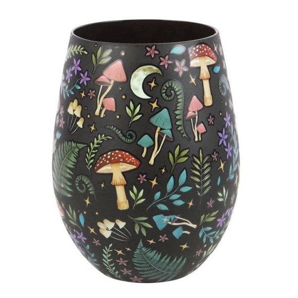 Dark Forest Print Stemless Wine Glass Hot on Sale