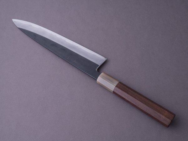 Hitohira - Tanaka x Kyuzo - Blue #1 Kurouchi - 240mm Gyuto - Rosewood Handle - Saya For Sale