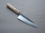 HADO - Sumi - Blue #1 - Damascus Kurouchi - 210mm Gyuto - Oak and Cherry Bark Handle - Extra Height Online Sale