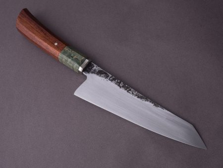 Zay Knives - 1084 Carbon - 160mm Honesuki - Dyed & Stabilized Curly Maple Handle Sale