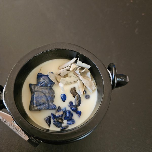 Wisdom - Cauldron Crystal Candle, Lapis Supply