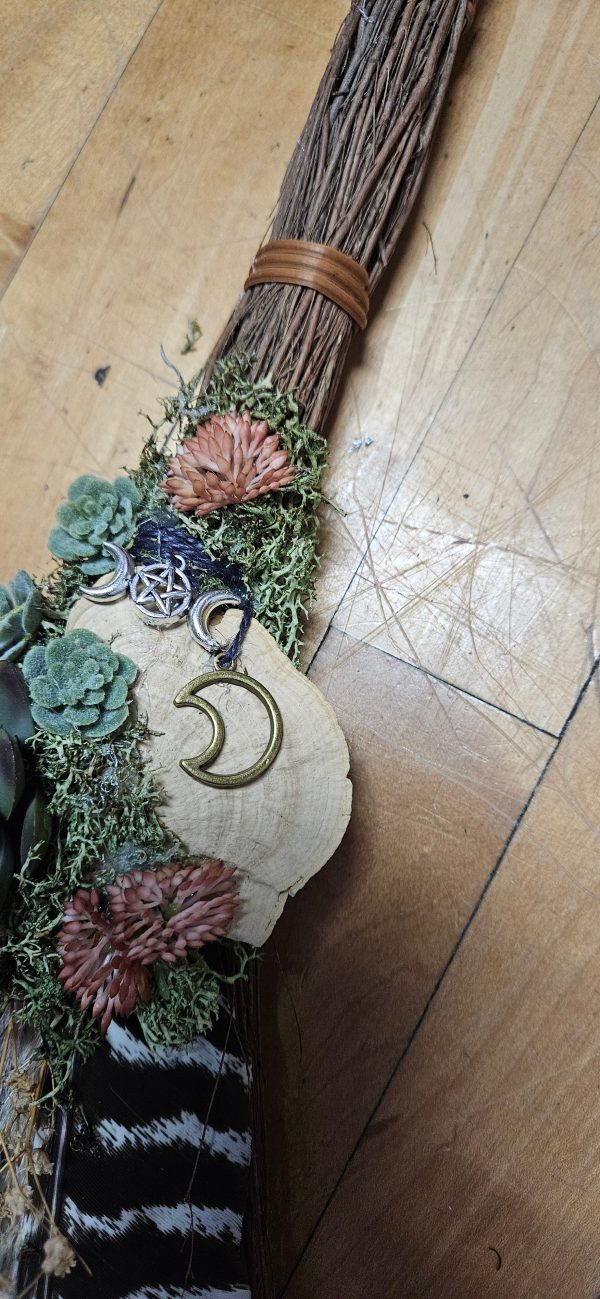 Medium Altar Bessom - Moon and Succulents  by Emma Red Raven Hot on Sale