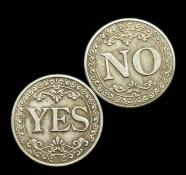 Oujia YES NO Coins, Large - Antique Silver Hot on Sale