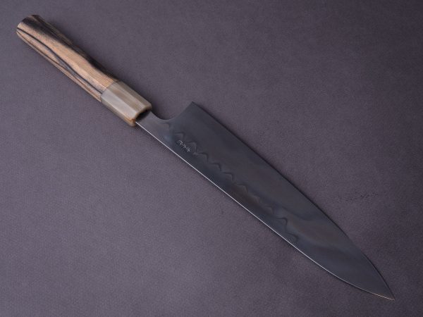 Hitohira - Togashi x Yohei - White #1 - Mizu Honyaki - 240mm Gyuto - Kurokaki Persimmon Handle Hot on Sale