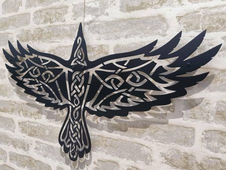 Metal Norse Raven in Flight  Wall Iron Art Online