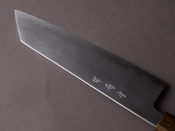 Sakai Kikumori - Asagiri - White #2 Stainless Clad - Kasumi - 225 Kiritsuke Gyuto - Black Lacquered Oak Handle Fashion