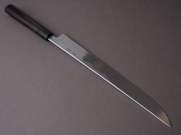 Sakai Kikumori -  Blue #1 - 300mm Saber Yanagiba - Ebony Handle - Mirror Finish Online now