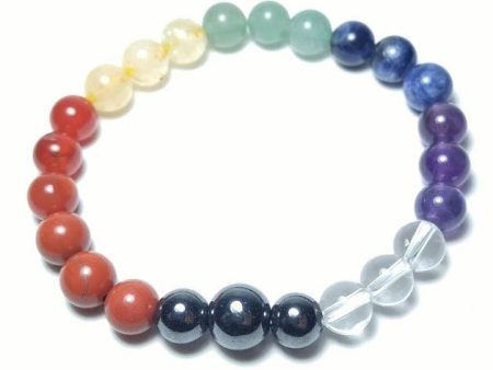 Chakras Gemstone Mala Guru Bead Bracelet For Sale