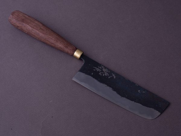 Daitoku - Blue #2 Kurouchi - 120mm Nakiri - Walnut Handle Online Sale