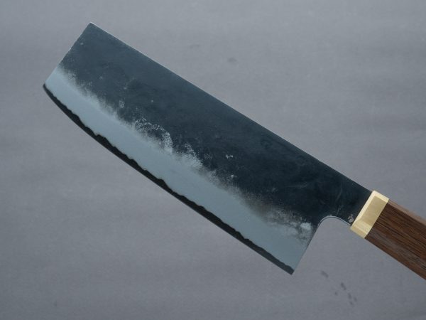 Blenheim Forge - Stainless Clad Blue Super - 165mm Nakiri - Fumed-Oak Handle For Cheap