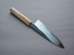 HADO - Sumi - Blue #1 - Damascus Kurouchi - 210mm Gyuto - Oak and Cherry Bark Handle - Extra Height Online Sale